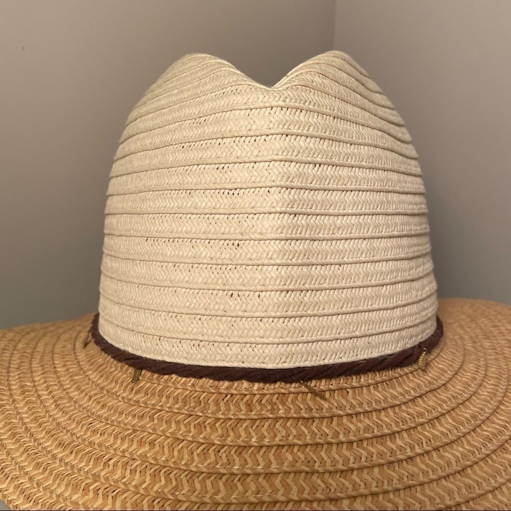 Panama Sun Hat Two Tone with Tie - Picture 2 of 7